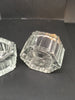 Candle Holder Six Sided Tealight Tea Light Vintage Clear Glass Romantic Lighting Set of 2 - JAMsCraftCloset