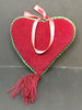 Ornament Vintage Handmade NOEL Burgandy Pink Heart Christmas Holiday Tree Decor JAMsCraftCloset