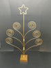 Tree Christmas Card Picture Holder Gold Metal With Star Shelf Sitter Vintage JAMsCraftCloset