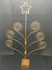 Tree Christmas Card Picture Holder Gold Metal With Star Shelf Sitter Vintage JAMsCraftCloset