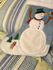 Stocking Blue Snowman Christmas Holiday Stocking Vintage Home Decor Gift Idea JAMsCraftCloset
