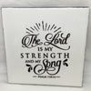 THE LORD IS MY STRENGTH Wall Art Ceramic Tile Sign Gift Idea Home Decor Positive Saying Gift Idea Handmade Sign Country Farmhouse Gift Campers RV Gift Home and Living Wall Hanging Kitchen Decor - JAMsCraftCloset