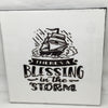 BLESSING IN THE STORM Wall Art Ceramic Tile Sign Gift Idea Home Decor Positive Saying Gift Idea Handmade Sign Country Farmhouse Gift Campers RV Gift Home and Living Wall Hanging Kitchen Decor - JAMsCraftCloset