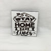 STAY HOME AND SAVE LIVES Wall Art Ceramic Tile Sign Gift Idea Home Decor Positive Saying Affirmation Gift Idea Handmade Sign Country Farmhouse Gift Campers RV Gift Home and Living Wall Hanging - JAMsCraftCloset