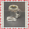 Shot Glass Boot Vintage With Metal Holly Berries Around Rim JAMsCraftCloset