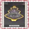 Candy Dish Studio Nova Tree Shaped Vintage Embossed Trinket Plate Dish Gold Trim Christmas - JAMsCraftCloset