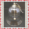 Bell Ornament Clear Glass 1990 Etched on Front Christmas Decor Gift - JAMsCraftCloset