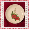 Plate Platter Serving Dish Christmas Poinsettias Pine Candle Round Kitchen Dining Decor Centerpiece Gift Idea Country Decor JAMsCraftCloset
