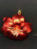 Ornaments Large Unique Red Poinsettias With Gold Glitter Centers Vintage Christmas Tree Decor SET OF 8 JAMsCraftCloset
