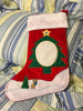 Stocking Blue Snowman Christmas Holiday Stocking Vintage Home Decor Gift Idea JAMsCraftCloset