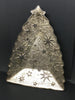 Dish Candy Trinket Christmas Tree Shaped Silver Metal JOY HOPE PEACE Stars