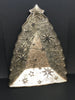 Dish Candy Trinket Christmas Tree Shaped Silver Metal JOY HOPE PEACE Stars