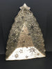 Dish Candy Trinket Christmas Tree Shaped Silver Metal JOY HOPE PEACE Stars