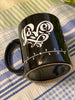 Farmhouse Country Kitchen Black White Heart Decor Mug Cup Coffee Hand Painted Barware Gift Idea JAMsCraftCloset