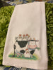 CHICKENS COW Decorative Flour Sack Tea Dish Towels Kitchen Decor Gift Idea Handmade Chef Gift Housewarming Gift Wedding Gift Farmhouse Country Decor - JAMsCraftCloset