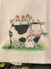 CHICKENS COW Decorative Flour Sack Tea Dish Towels Kitchen Decor Gift Idea Handmade Chef Gift Housewarming Gift Wedding Gift Farmhouse Country Decor - JAMsCraftCloset