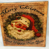 MERRY CHRISTMAS HAPPY NEW YEAR SANTA Wall Art Ceramic Tile Sign Gift Idea Home Decor  Handmade Sign Country Farmhouse Gift Campers RV Gift Wall Hanging Holiday - JAMsCraftCloset