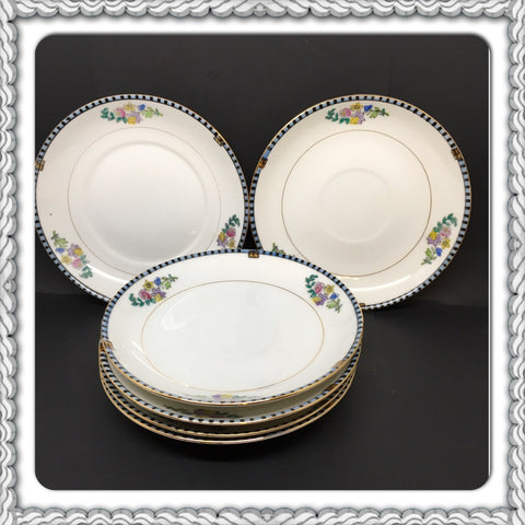 Vintage Sheridan China Noritake Made in Japan Saucers Set of 5 c. 1920's Kitchen and Dining Decor Gift Idea JAMsCraftCloset