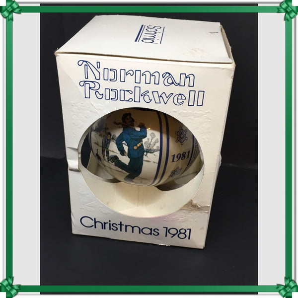 Ornament Norman Rockwell Gay Blades Holiday Decor Vintage c. 1981 JAMsCraftCloset