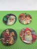 Santa Claus Magnets Vintage Christmas Holiday Decoration Kitchen Decor SET OF 4 JAMsCraftCloset