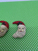 Santa Face Magnets Vintage Christmas Holiday Decoration Kitchen Decor SET OF 2 JAMsCraftCloset