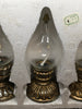 Hurricane Lamps SMALL Vintage Bombay Gold and Glass SET OF 3 Home Decor Country Decor Office Decor