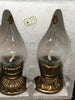 Hurricane Lamps SMALL Vintage Bombay Gold and Glass SET OF 3 Home Decor Country Decor Office Decor