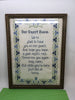 Our Guest Room Saying Cross Stitch by ME Vintage Gold Frame Folk Art Home Decor JAMsCraftCloset