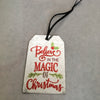 BELIEVE IN THE MAGIC OF CHRISTMAS Galvanized Tin Metal Christmas Tree Ornament Gift Holiday Decor Handmade Gift Tree Decor Stocking Stuffer Christmas Holiday Home Decor Gift Idea Handmade Country Farmhouse Campers RV - JAMsCraftCloset