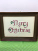 Merry Christmas Cross Stitched Framed Picture Vintage Handmade by ME Christmas Decor Holiday Decor Wall Art Wall Hanging - JAMsCraftCloset