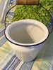 Chamber Pot Slop Bucket Without Lid Vintage Enamel Planter Home Decor Bath Decor - JAMsCraftCloset