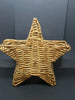 Basket Star Shaped Gold Wicker Shelf Sitter Storage - JAMsCraftCloset