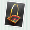 Basket Flower Girl Rectangle Woven Wedding Accessory Table Decor Red Green Holiday Decor - JAMsCraftCloset