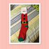 SOCKS Personalized Christmas Knee Socks ONE SIZE 5-9 Holiday Ware Gift Idea Unique