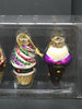 Ornament Ice Cream Cones Vintage Christmas Glass Multicolored SET OF 4 JAMsCraftCloset