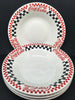 Cereal or Soup Bowls Coca Cola Black Red Checkered 8" Gibson SET OF 4 Kitchen Decor Great Gift Idea Kitchen and Dining