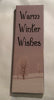 WARM WINTER WISHES Banner Ceramic Tile Sign Christmas Wall Art Unique Gift Idea Home Country Decor Holiday Handmade - JAMsCraftCloset