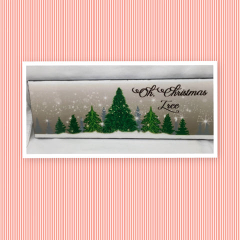 OH CHRISTMAS TREE Banner Ceramic Tile Sign Christmas Wall Art Unique Gift Idea Home Country Decor Holiday Handmade  - JAMsCraftCloset