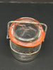 Flip Top Glass Jar TINY Vintage 3 Inches Tall Wire Holder With Red Rubber Seal Gift Idea Collectible