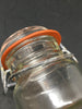 Flip Top Glass Jar TINY Vintage 3 Inches Tall Wire Holder With Red Rubber Seal Gift Idea Collectible