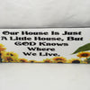 GOD KNOWS WHERE WE LIVE Ceramic Tile Decal Sign Wall Art Wedding Gift Idea Home Country Decor Affirmation Wedding Decor Positive Saying - JAMsCraftCloset