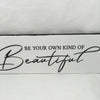 BE YOUR OWN KIND OF BEAUTIFUL Ceramic Tile Sign Funny BATHROOM Decor Wall Art Home Decor Gift Idea Handmade Sign Country Farmhouse Wall Art Campers RV Home Decor Home and Living Wall Hanging Restroom Decor - JAMsCraftCloset