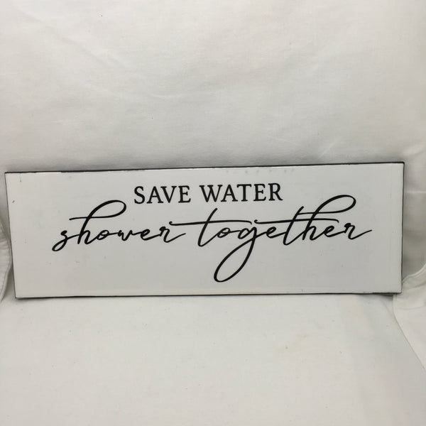 SAVE WATER SHOWER TOGETHER Ceramic Tile Sign Funny BATHROOM Gift Restr ...