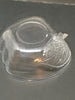 Apple Candy Dish Clear Glass Embossed Leaf Vintage Teacher Appreciation Gift - JAMsCraftCloset