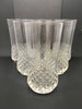 Vintage Clear Glass Cut Waffle Design Smooth Bottom Tumblers Glasses SET OF 6 JAMsCraftCloset
