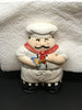 Fat Chef With With Bowl and Spoon Ceramic Napkin Holder Kitchen Bar Decor Made in China