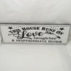 THIS HOUSE RUNS ON LOVE Ceramic Tile Decal Sign Wall Art Wedding Gift Home Decor Positive Saying {{ JAMsCraftCloset }}