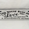 THIS HOUSE RUNS ON LOVE Ceramic Tile Decal Sign Wall Art Wedding Gift Home Decor Positive Saying {{ JAMsCraftCloset }}