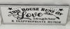 THIS HOUSE RUNS ON LOVE Ceramic Tile Decal Sign Wall Art Wedding Gift Home Decor Positive Saying {{ JAMsCraftCloset }}