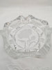 Ashtray Clear Cut Glass Frosted Flower Center Vintage Home Decor Country Decor - JAMsCraftCloset